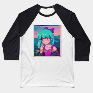 Retro Vaporwave 80s anime aesthetic Baseball T-Shirt